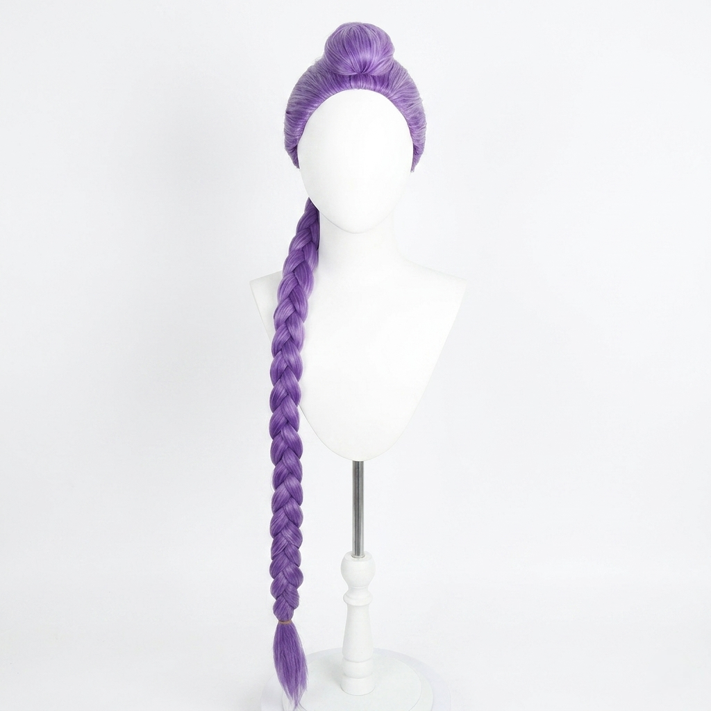 Kids' Purple Epic Cosplay Wig for Halloween Costume Party - Image 1