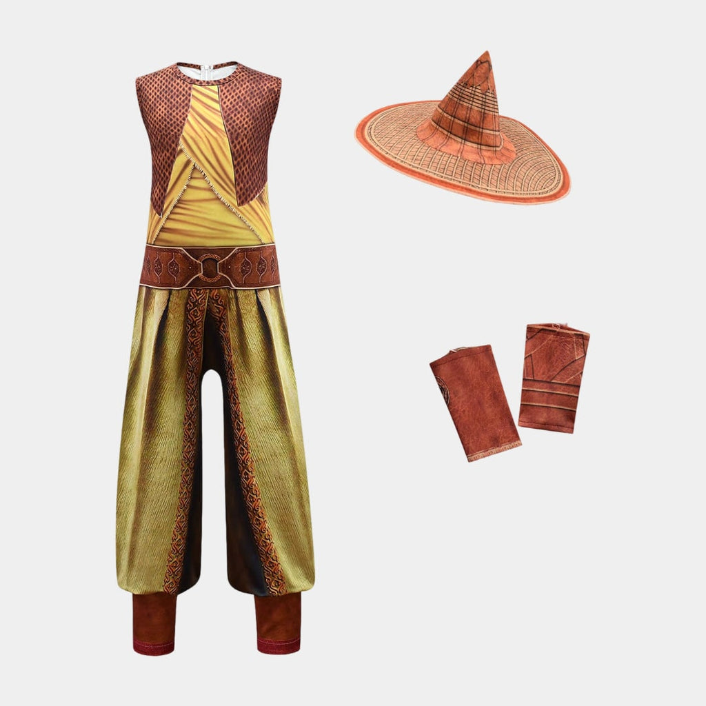 Kids' Raya Princess Costume with Cape and Hat - Image 3