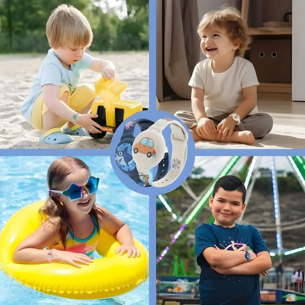 Kids' Silicone Airtag Wristband Holder with Adjustable Strap and Cartoon Graphics - Image 6