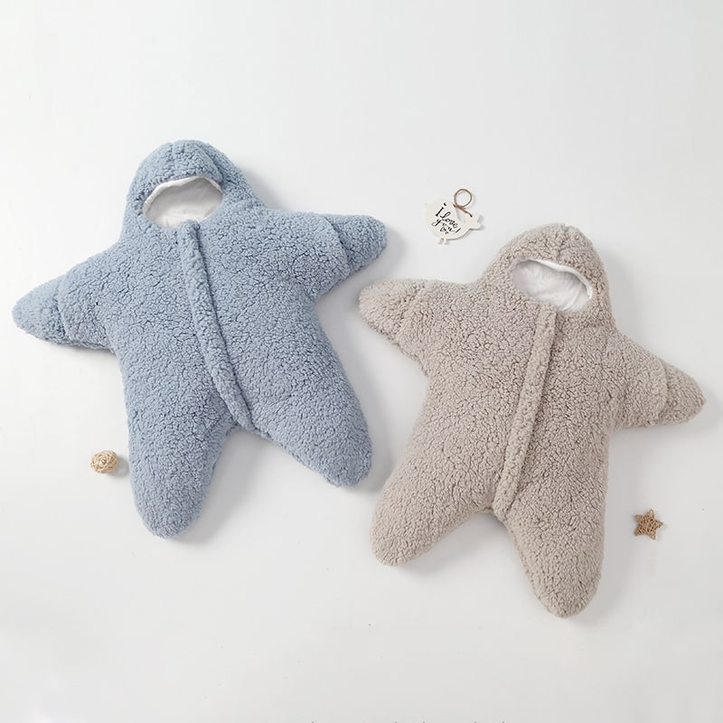 Kids' Sleep Sack Baby Newborn Swaddle Blanket with Sherpa Fleece and Integrated Hood Muslin Cloth - Image 6