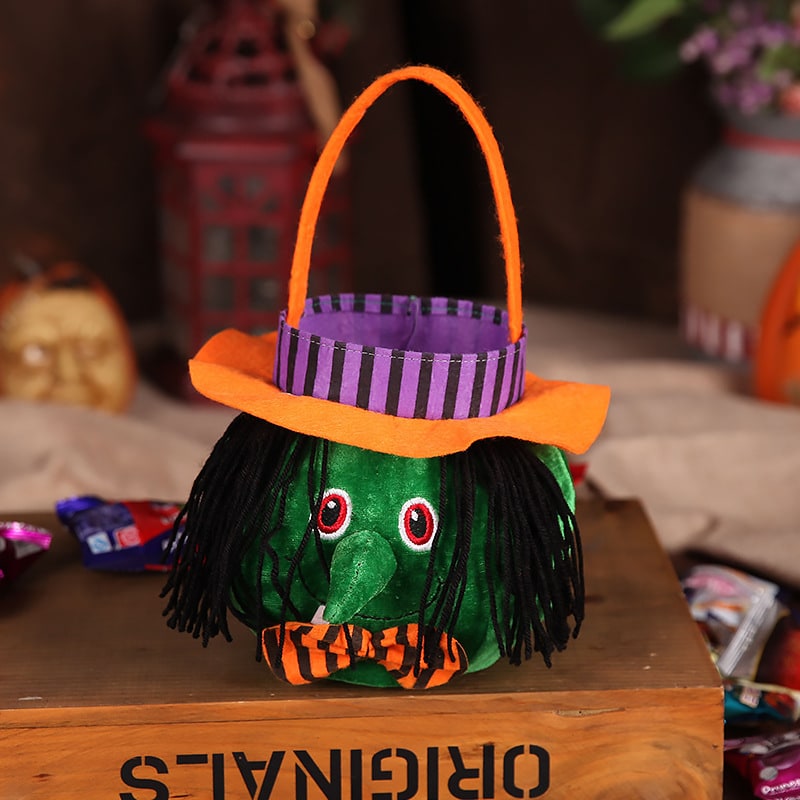 Kids' Trick or Treat Bag Halloween Candy with Plush Character Design and Handle Giant - Image 3
