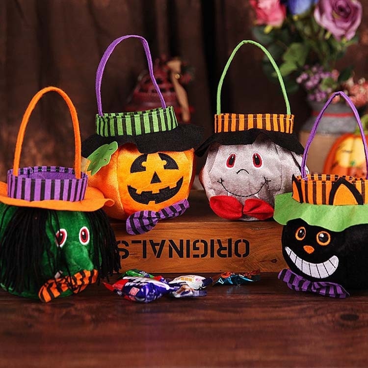 Kids' Trick or Treat Bag Halloween Candy with Plush Character Design and Handle Giant - Image 4