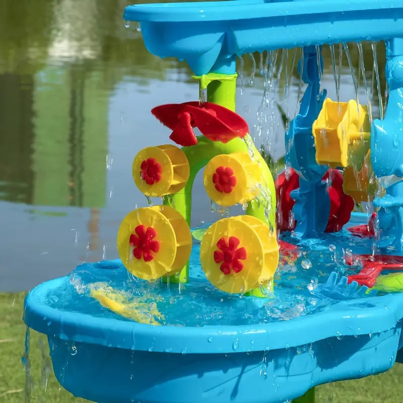 Kids' Water Table with Multi-Tier Design and Accessory Toys for Outdoor Play - Image 3