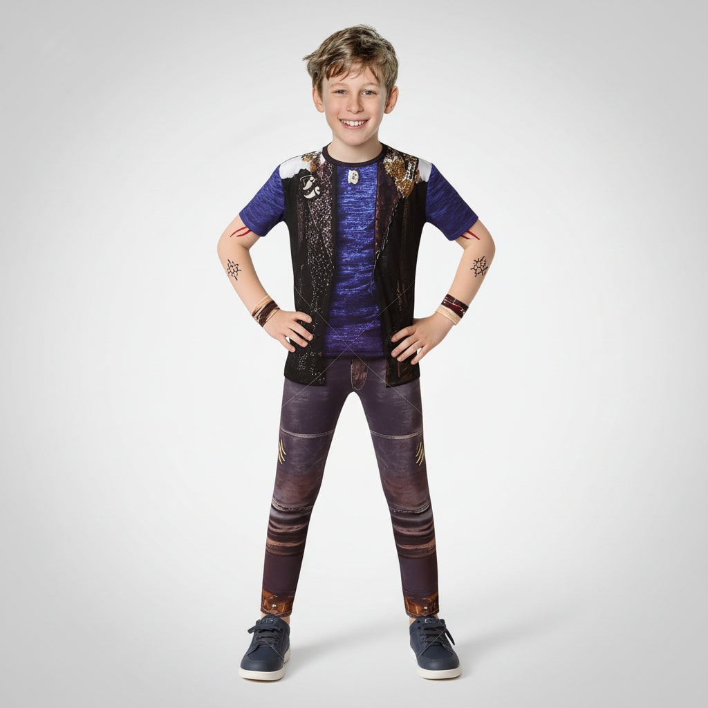 Kids' Werewolf Costume with Realistic Printed Details and Zip-Up Closure - Image 1