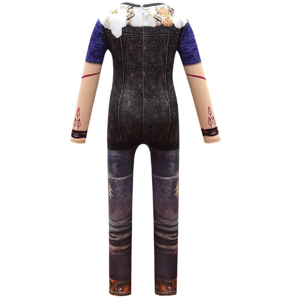 Kids' Werewolf Costume with Realistic Printed Details and Zip-Up Closure - Image 4