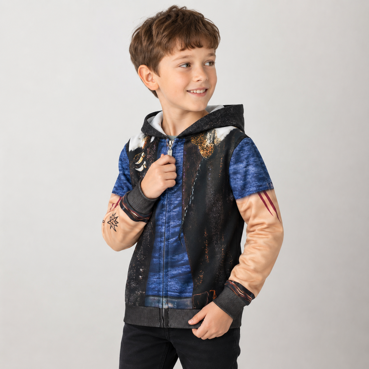 Kids' Zombie Costume Jumpsuit Halloween Party Outfit - Image 4