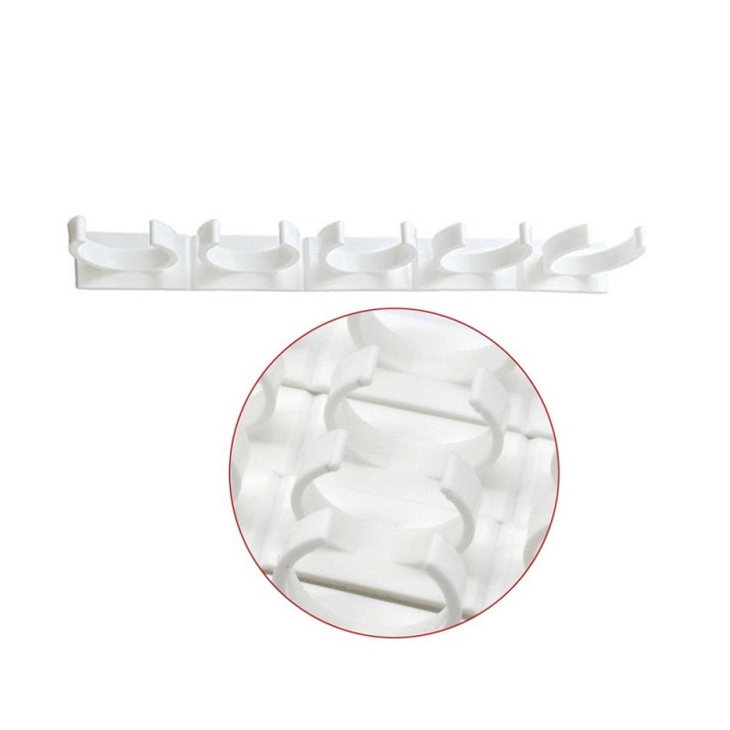 Kitchen Cabinet Spice Rack Organizer with Adhesive Gripper Clips for Wall Hanging Storage - Image 2