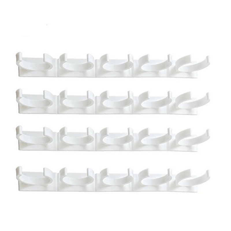 Kitchen Cabinet Spice Rack Organizer with Adhesive Gripper Clips for Wall Hanging Storage - Image 8
