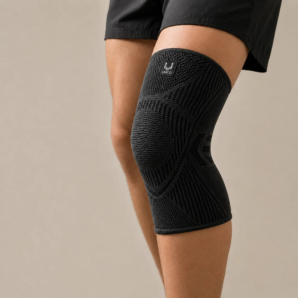 Knee Compression Sleeve with Non-Slip Support and Breathable Elastic Knit Design - Image 11