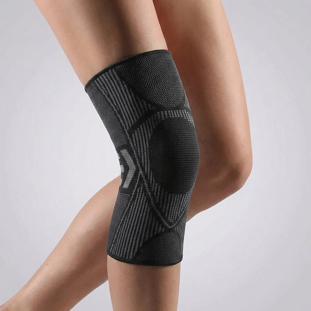 Knee Compression Sleeve with Non-Slip Support and Breathable Elastic Knit Design - Image 9