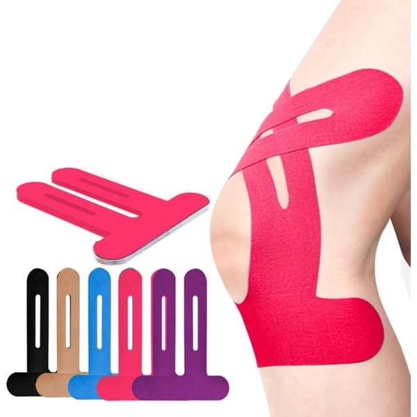 Knee Elastic Kinesiology Tape with Pre-Cut Strips for Professional Support - Image 2