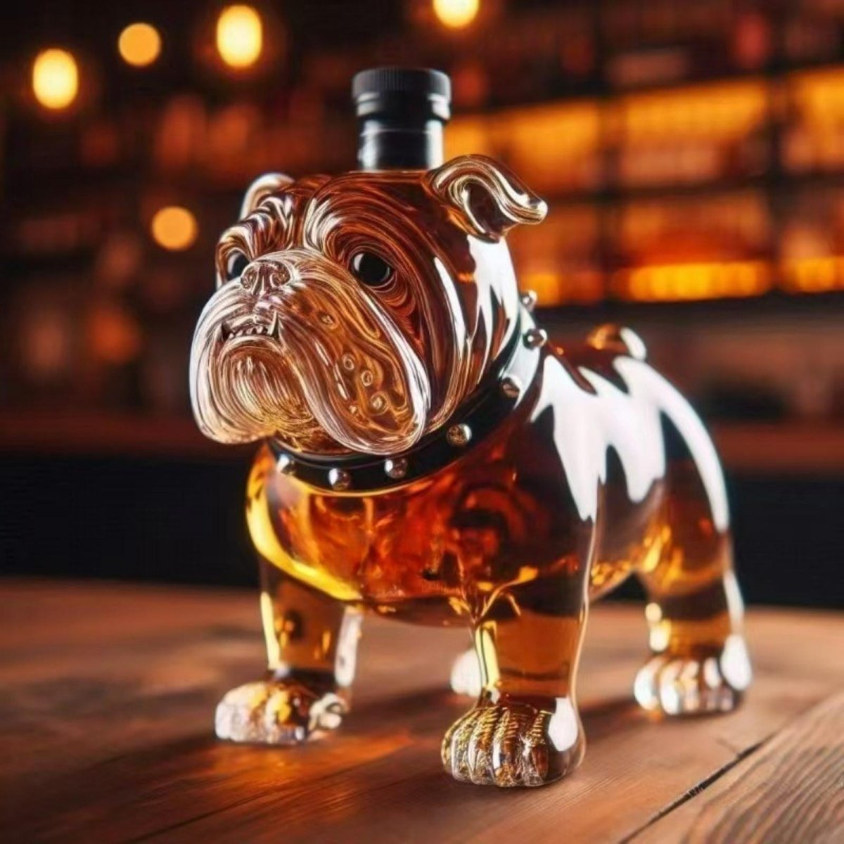 Bulldog Bourbon Whiskey Decanter