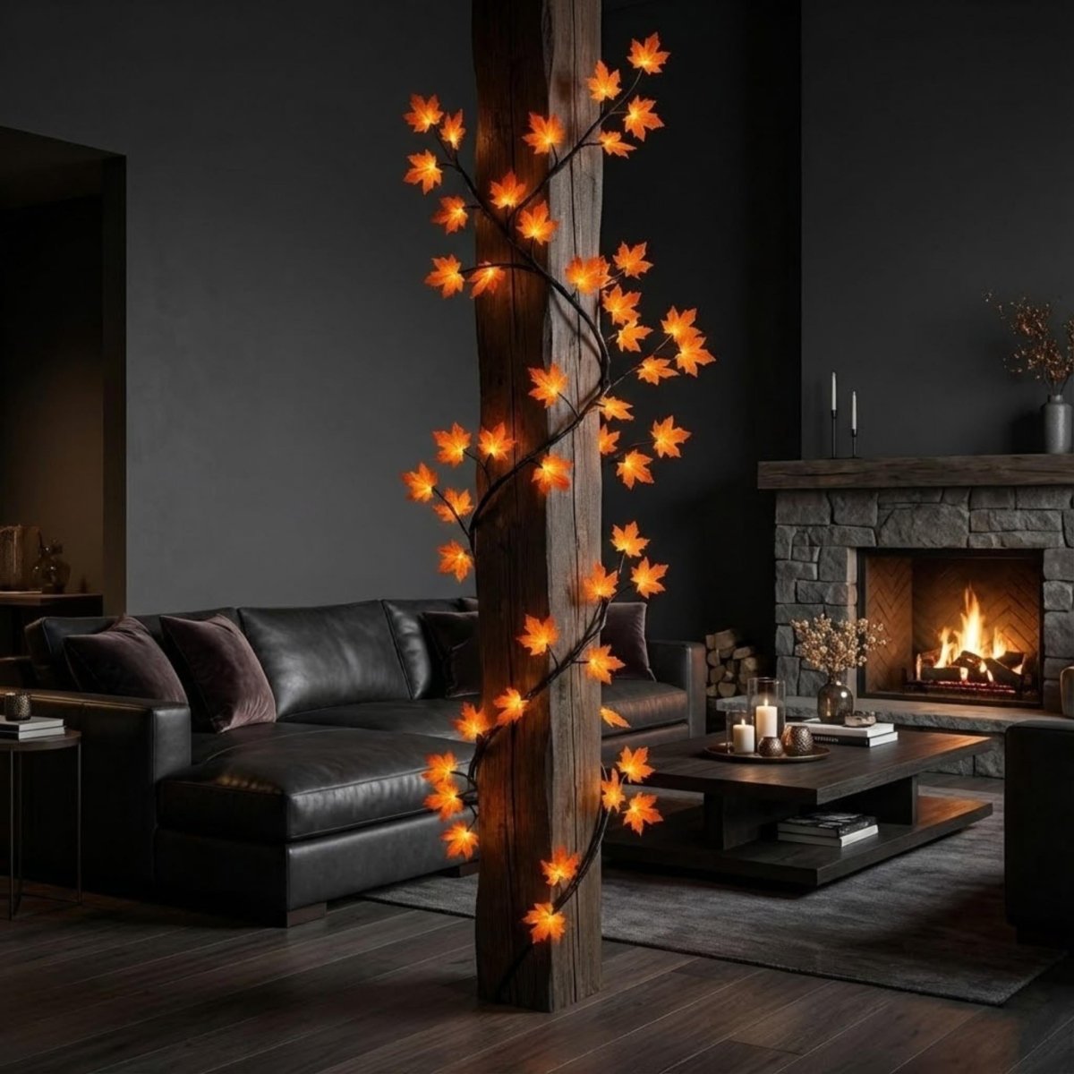 Glowing Maple Branch Vine Decor