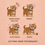 Interactive Realistic Robot Tiger Cub – Walking and Meowing Electronic Kitten Toy