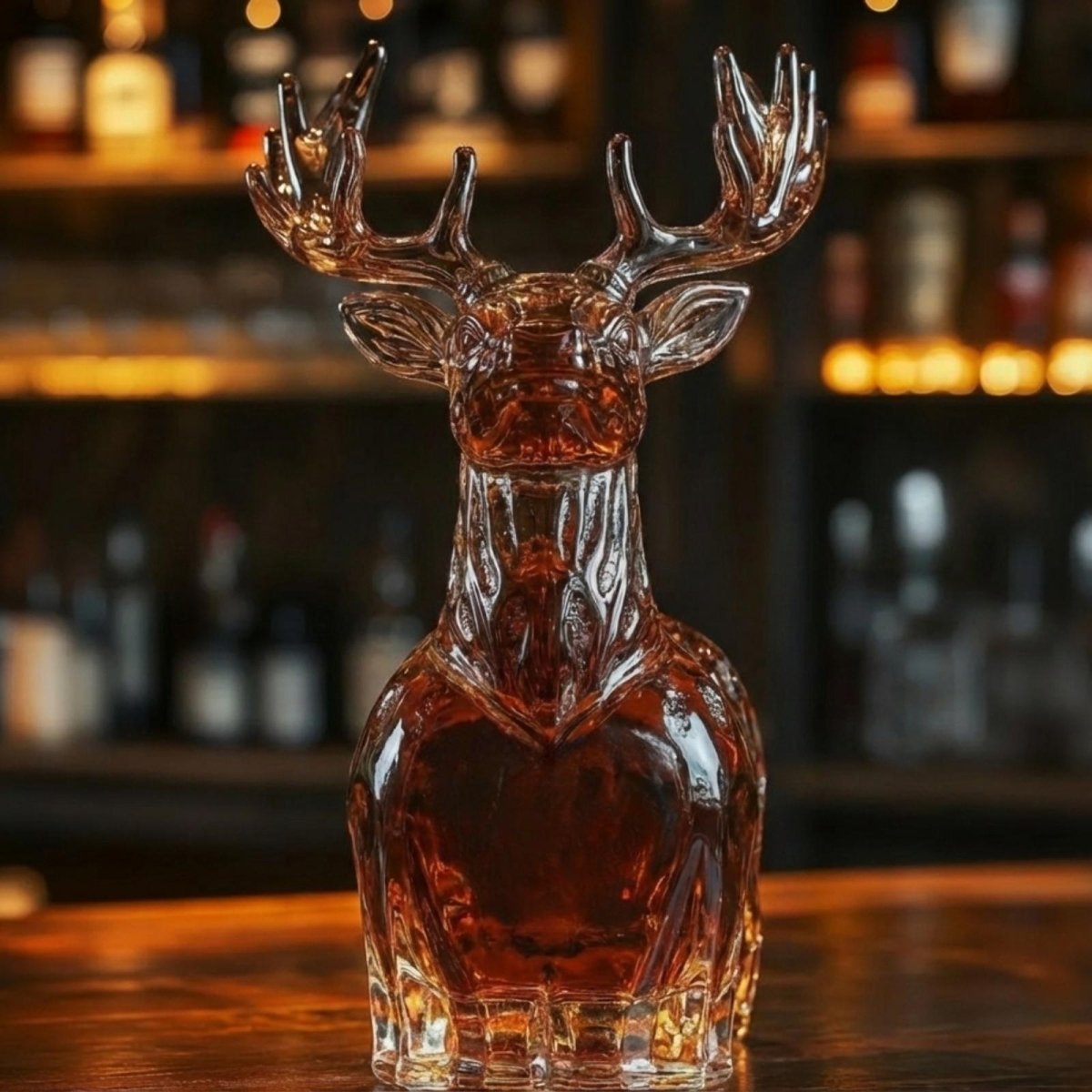 Deer-Themed Bourbon Decanter Bottle