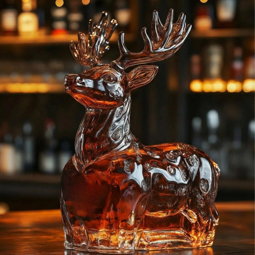 Deer-Themed Bourbon Decanter Bottle