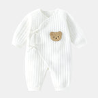 Bear Print Baby Romper for Spring and Autumn – Comfortable One-Piece Outfit for Infants and Toddlers