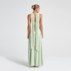 Strapless Asymmetrical Long Dress with High Slit for Women – Elegant Evening Dress for Parties, Events and Special Occasions