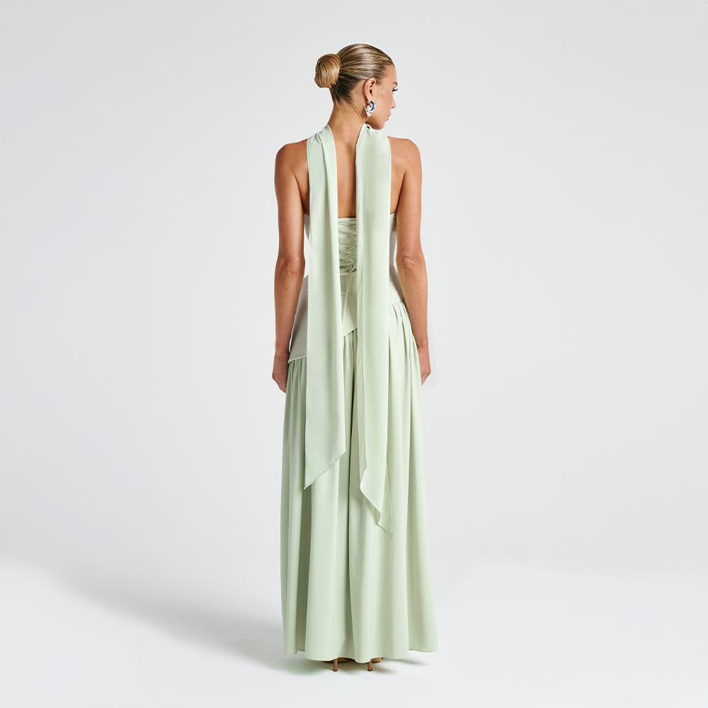 Strapless Asymmetrical Long Dress with High Slit for Women – Elegant Evening Dress for Parties, Events and Special Occasions
