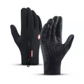 Ladies Winter Gloves Waterproof Touchscreen with Zippered Wrist and Non-Slip Palm - Image 1