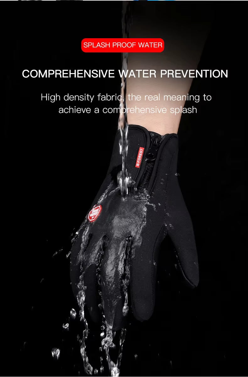 Ladies Winter Gloves Waterproof Touchscreen with Zippered Wrist and Non-Slip Palm - Image 14