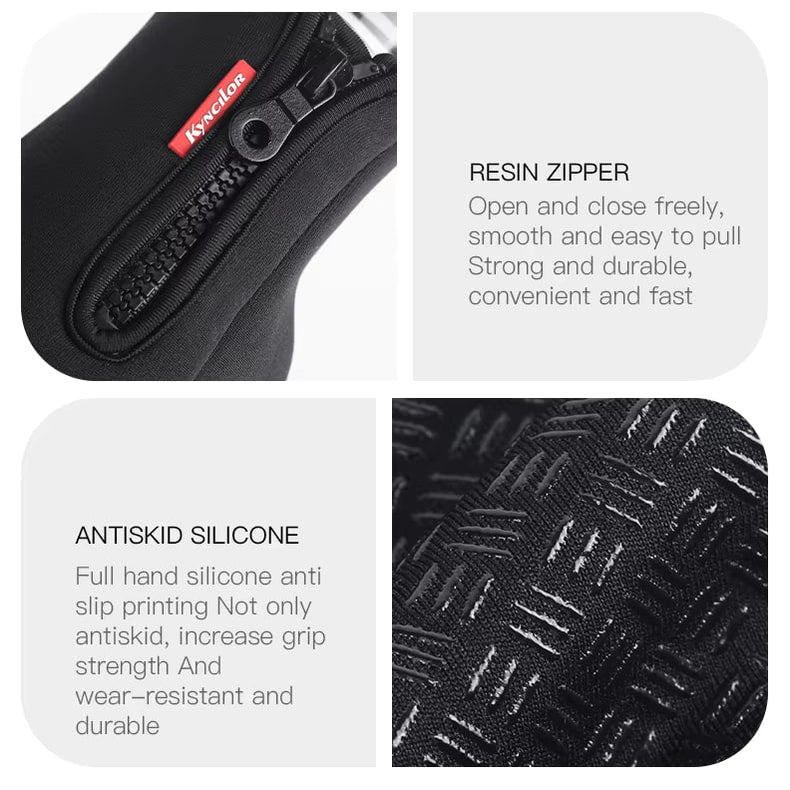 Ladies Winter Gloves Waterproof Touchscreen with Zippered Wrist and Non-Slip Palm - Image 15