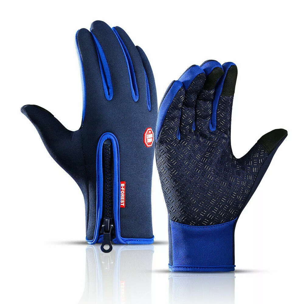 Ladies Winter Gloves Waterproof Touchscreen with Zippered Wrist and Non-Slip Palm - Image 3