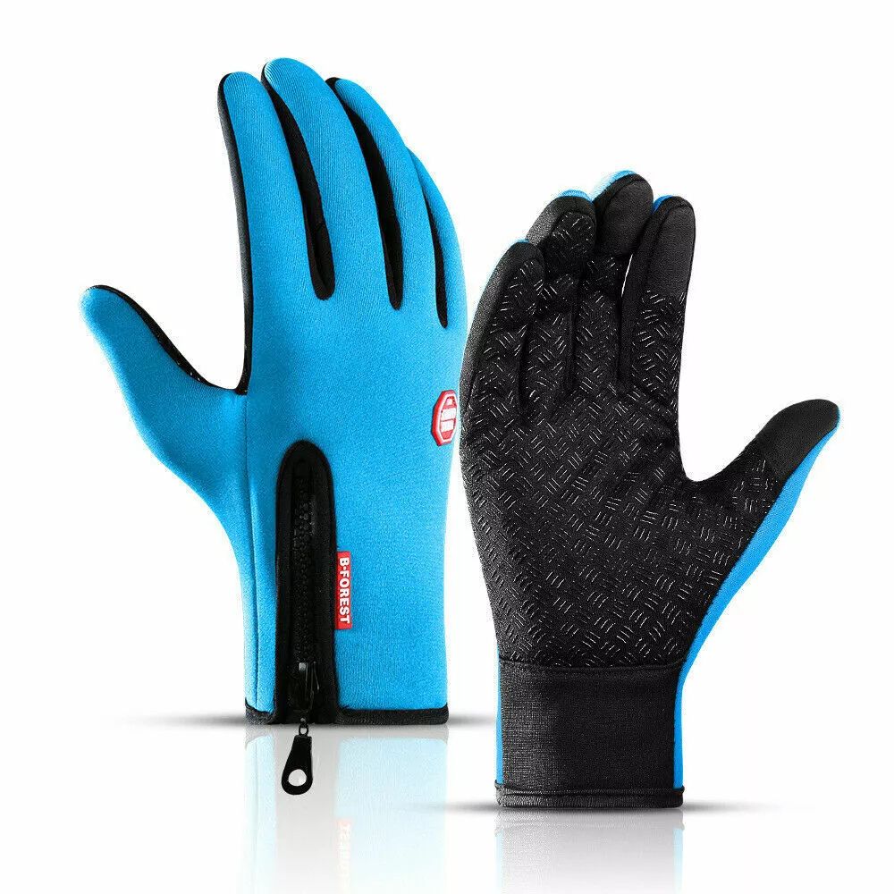 Ladies Winter Gloves Waterproof Touchscreen with Zippered Wrist and Non-Slip Palm - Image 4