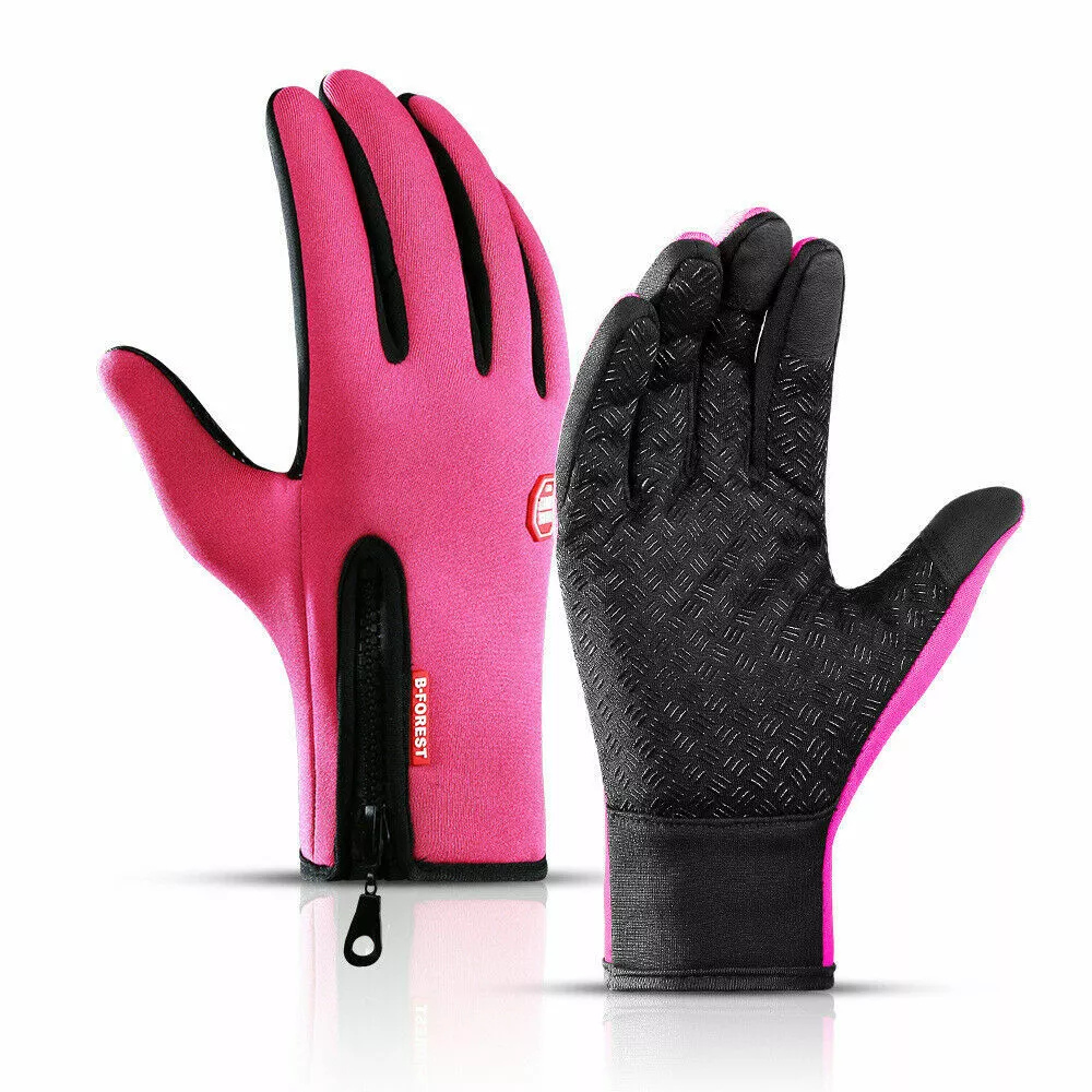 Ladies Winter Gloves Waterproof Touchscreen with Zippered Wrist and Non-Slip Palm - Image 5