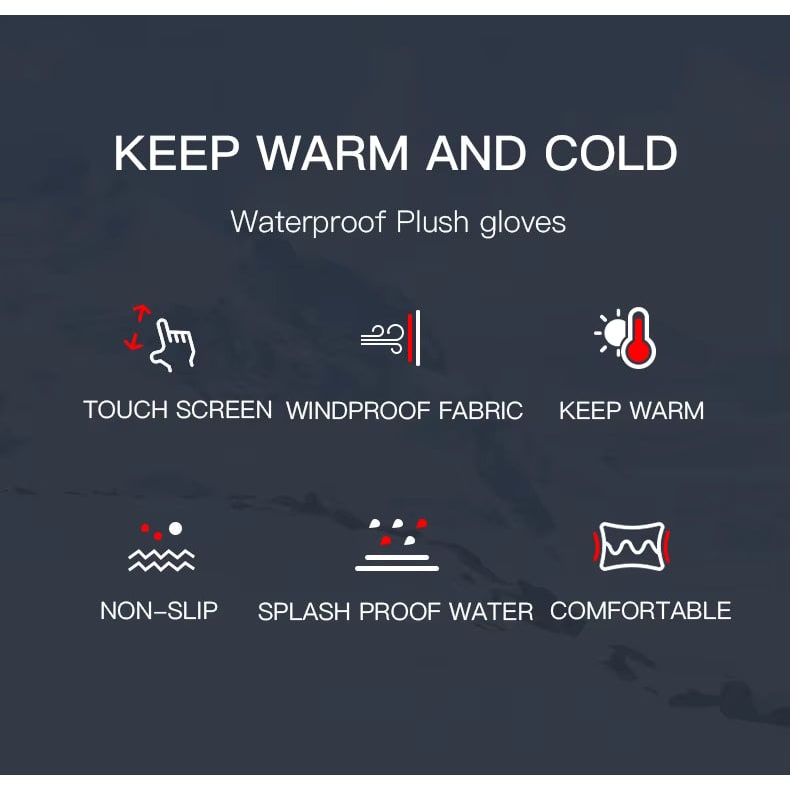 Ladies Winter Gloves Waterproof Touchscreen with Zippered Wrist and Non-Slip Palm - Image 8