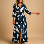 Nola Verenne. – Women’s Loose-Fit Long Summer Dress with Short Sleeves