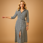 Nola Verenne. – Women’s Loose-Fit Long Summer Dress with Short Sleeves