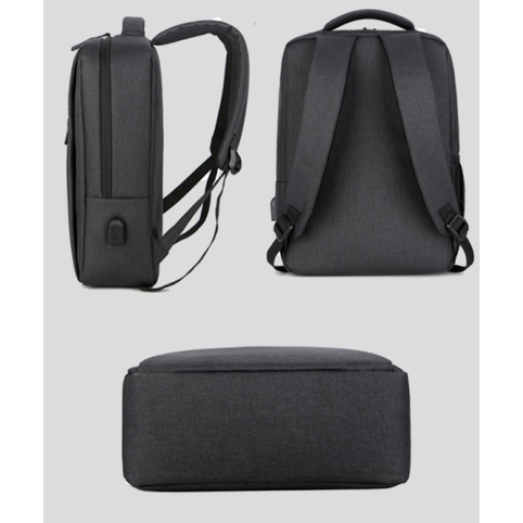 Laptop Backpack with USB Charging Port Slim Oxford Design and Padded Shoulder Straps - Image 11