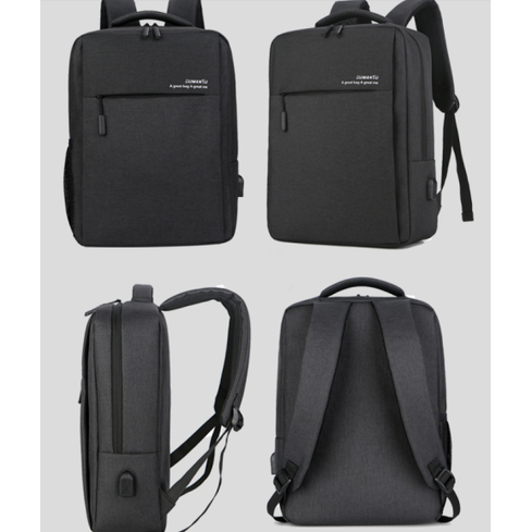 Laptop Backpack with USB Charging Port Slim Oxford Design and Padded Shoulder Straps - Image 5
