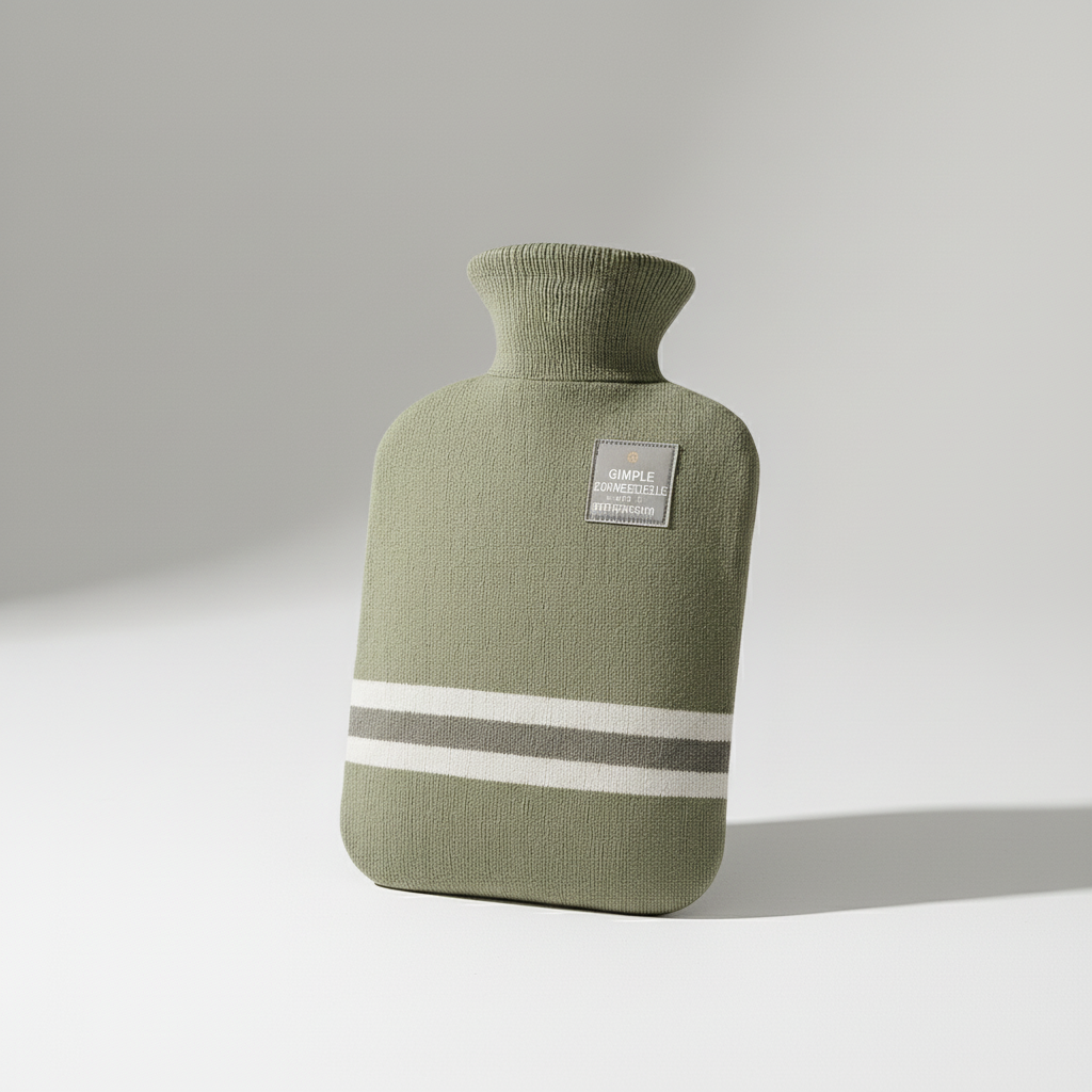 Large Hot Water Bottle Heat Pack Bag Removable Knitted Cover Portable Travel - Image 11