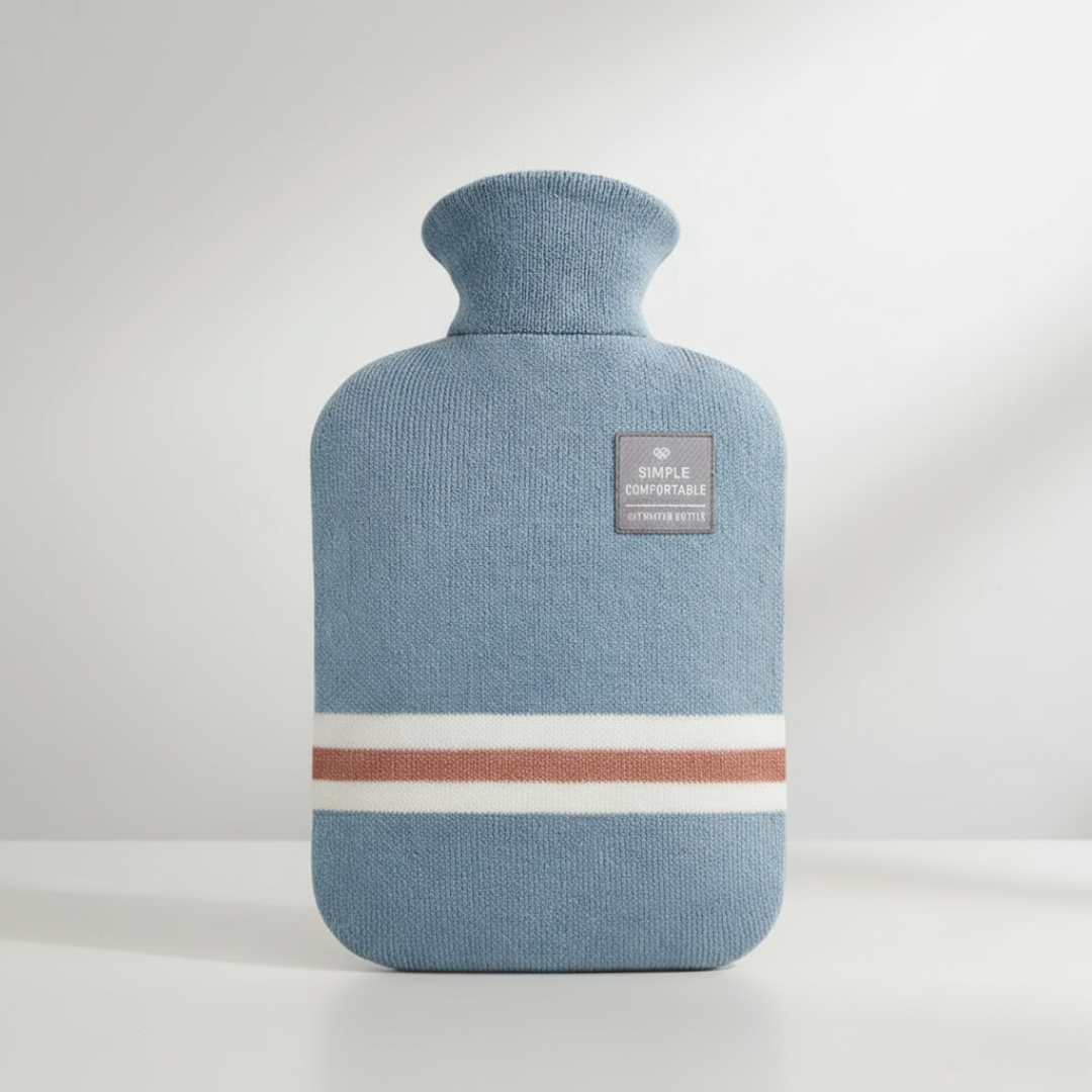 Large Hot Water Bottle Heat Pack Bag Removable Knitted Cover Portable Travel - Image 14