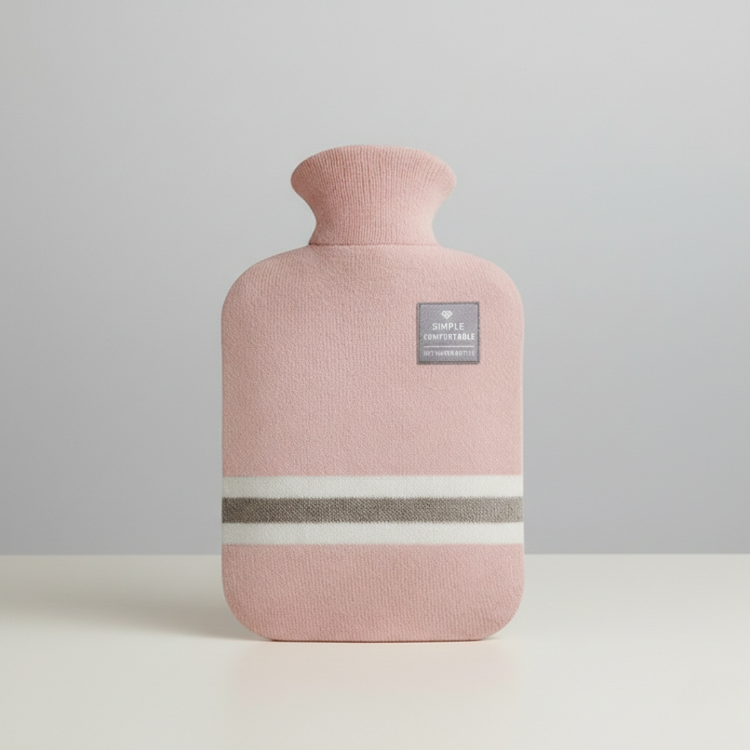 Large Hot Water Bottle Heat Pack Bag Removable Knitted Cover Portable Travel - Image 16