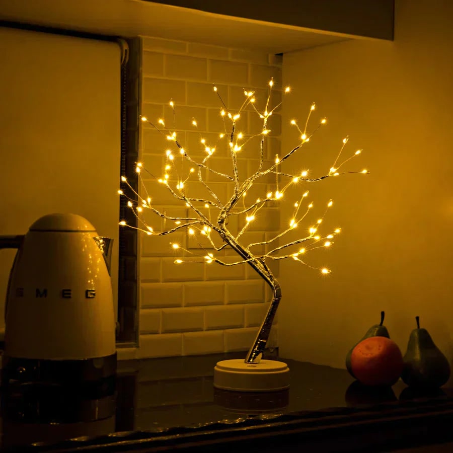 LED Bonsai Tree Lamp with Adjustable Branches and Warm Fairy Lights - Image 5