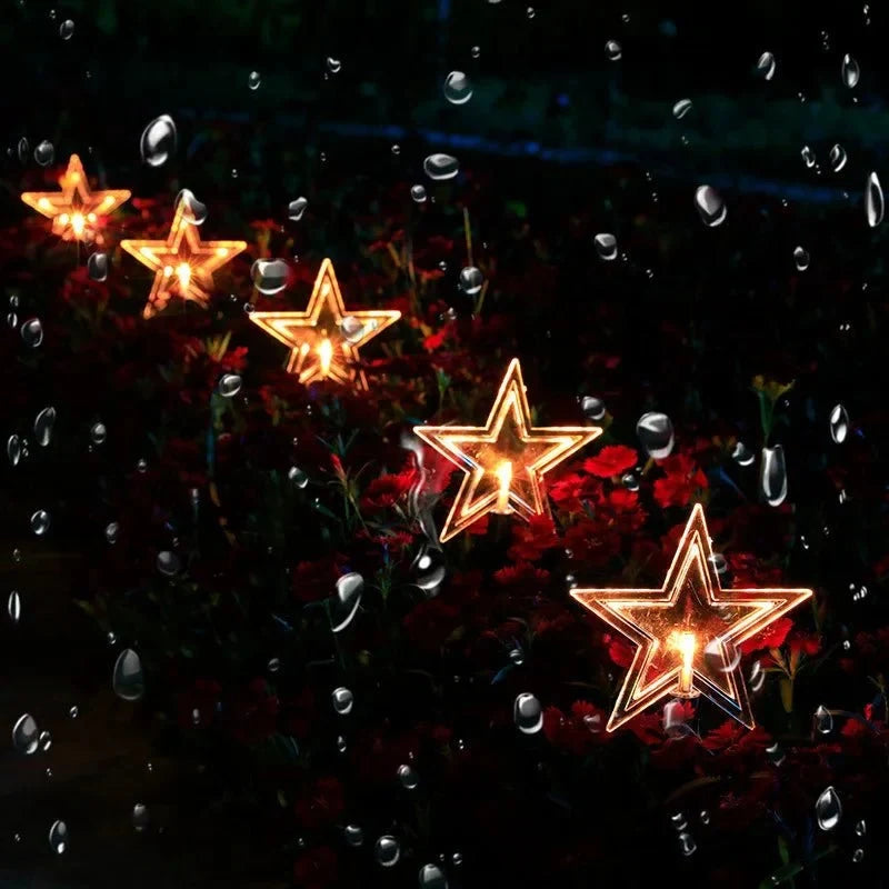 LED Christmas Lights Outdoor Star Pathway with Warm White Glow Set of 5 pieces - Image 6