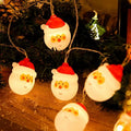 LED Christmas Lights String 20 Battery Operated with Santa Heads for Indoor Holiday Decorations - Image 9
