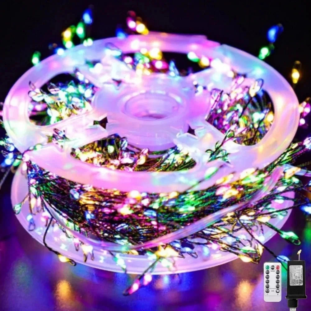 LED Christmas String Lights with Remote Control Cluster Warm for Indoor Decoration - Image 10