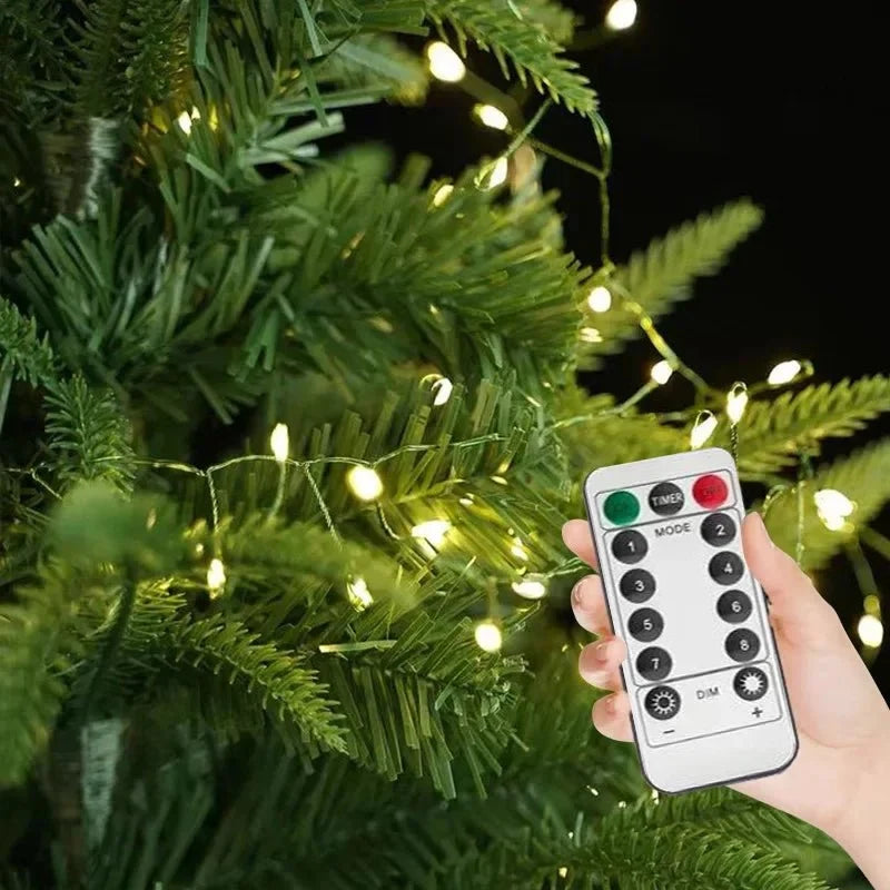 LED Christmas String Lights with Remote Control Cluster Warm for Indoor Decoration - Image 5