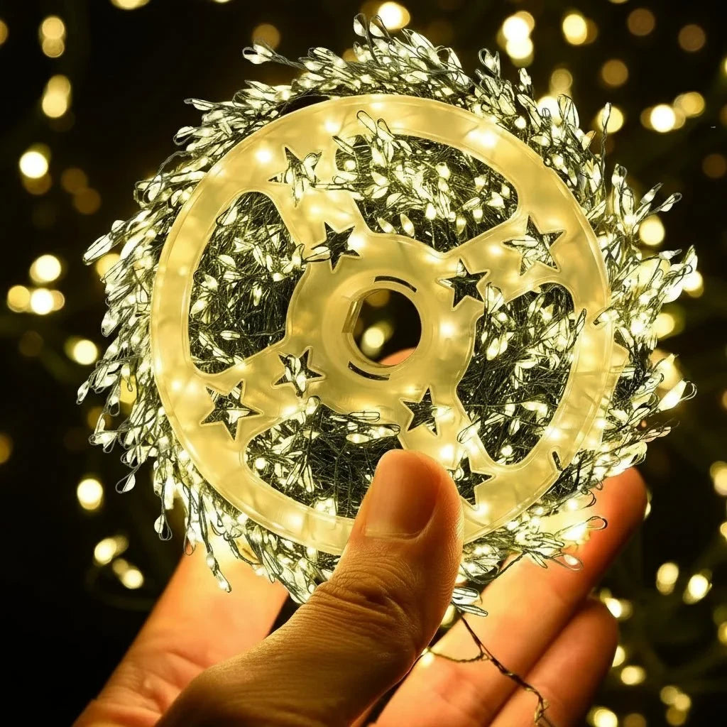 LED Christmas String Lights with Remote Control Cluster Warm for Indoor Decoration - Image 8
