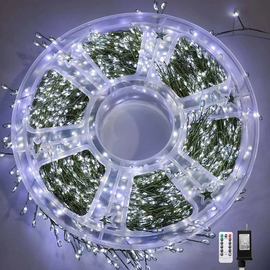 LED Christmas String Lights with Remote Control Cluster Warm for Indoor Decoration - Image 9