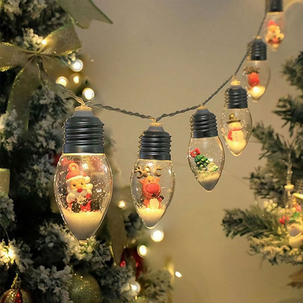 LED Christmas String Lights with Warm White Glow and Miniature Figurine Bulbs - Image 10