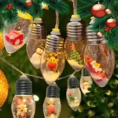LED Christmas String Lights with Warm White Glow and Miniature Figurine Bulbs - Image 12
