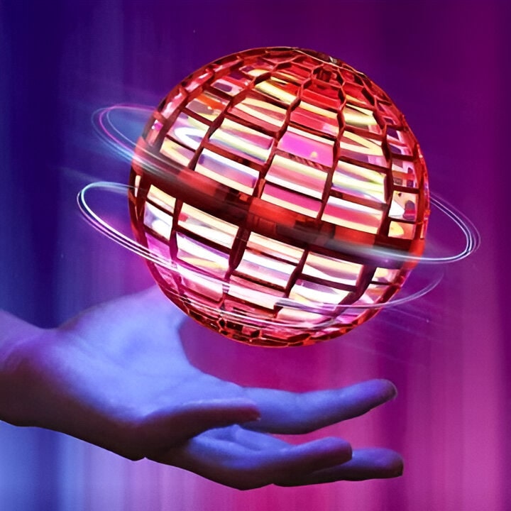 LED Flying Orb Light Up Motorized Toy Spinner Ball Wireless Rechargeable Hover - Image 2