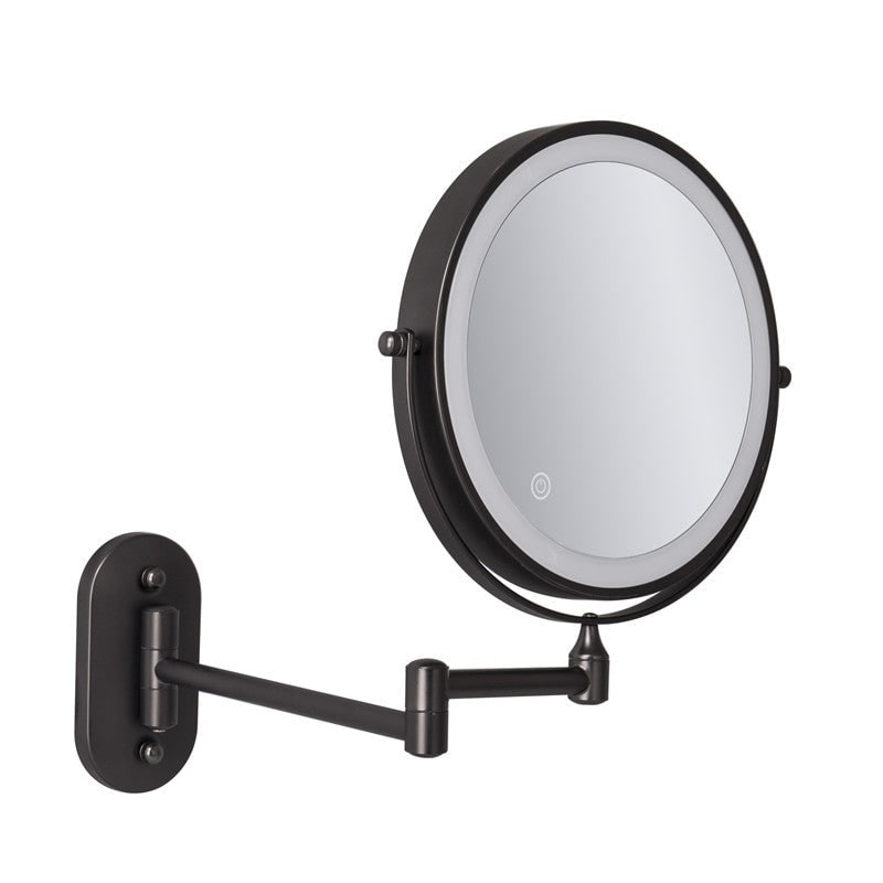 LED Lighted Makeup Mirror with Lights 10x Magnification and Extendable Folding Arm Wall Mount - Image 6