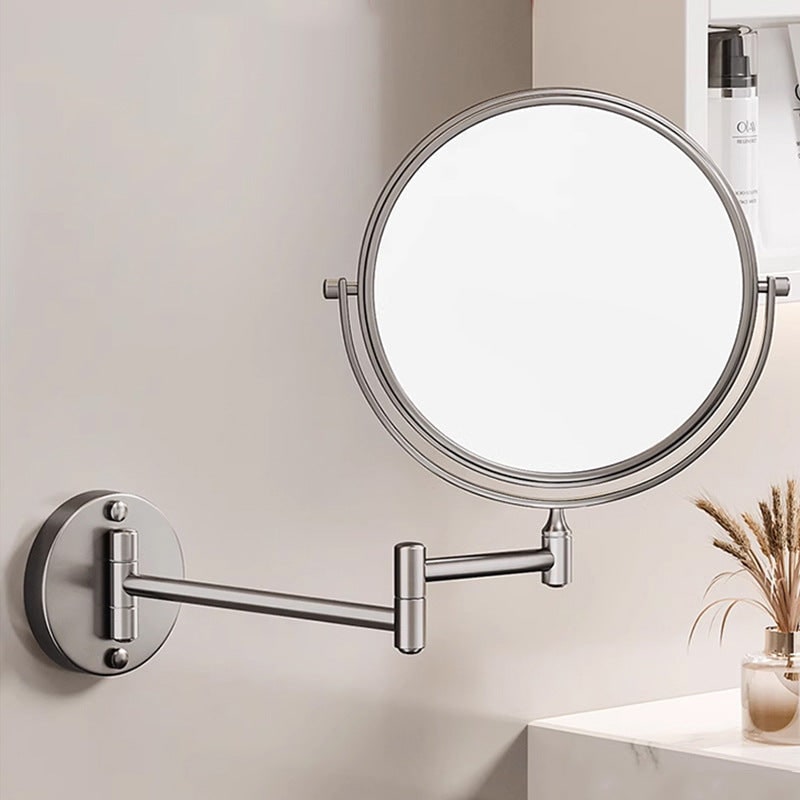 LED Lighted Makeup Mirror with Lights 10x Magnification and Extendable Folding Arm Wall Mount - Image 7