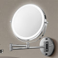 LED Lighted Makeup Mirror with Lights 10x Magnification and Extendable Folding Arm Wall Mount - Image 9